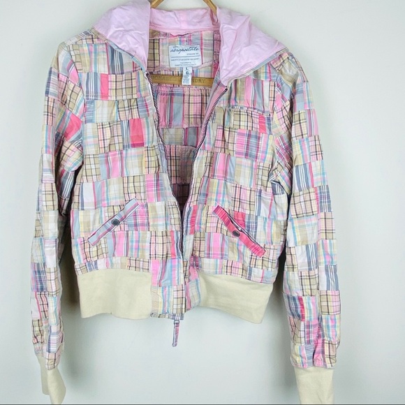 aèropostale || Patchwork Hooded Jacket; Size L - Picture 4 of 10